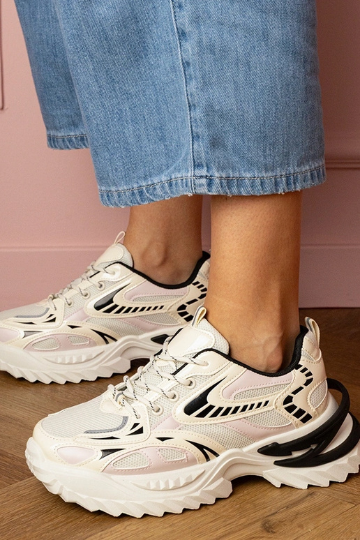 Pieskové dámske tenisky na štýlovej... Pieskové dámske tenisky na štýlovej...