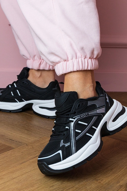 Čierne dámske tenisky na hrubej... Čierne dámske tenisky na hrubej...