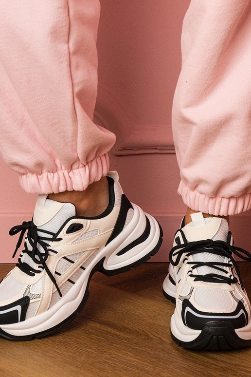 Čierno-biele dámske tenisky na hrubej... Čierno-biele dámske tenisky na hrubej...