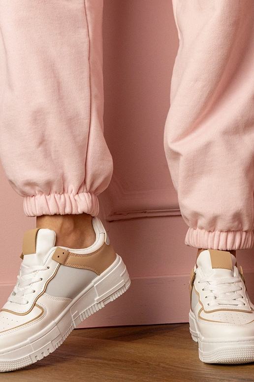 Bielo-pieskové dámske tenisky na... Bielo-pieskové dámske tenisky na...