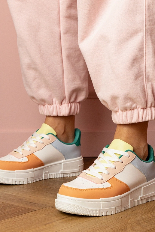 Oranžové dámske tenisky na platforme...