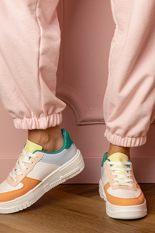 Oranžové dámske tenisky na platforme...