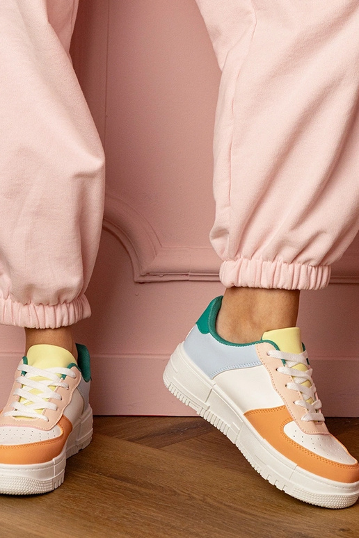 Oranžové dámske tenisky na platforme...