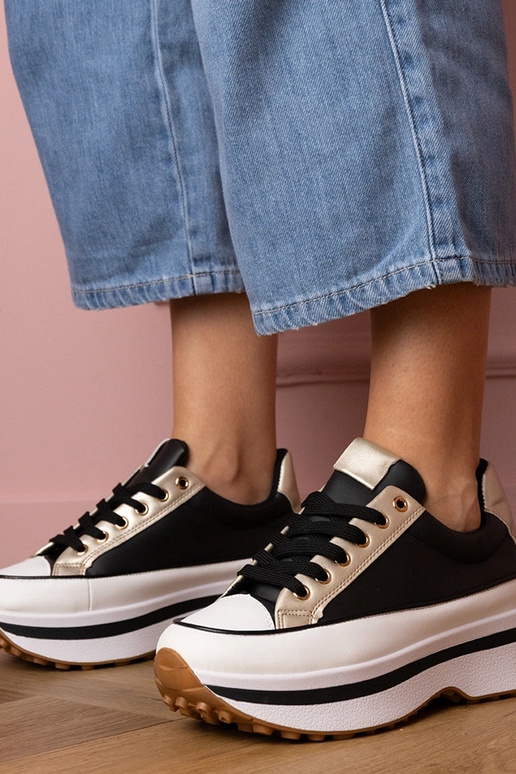 Čierne dámske tenisky na platforme...