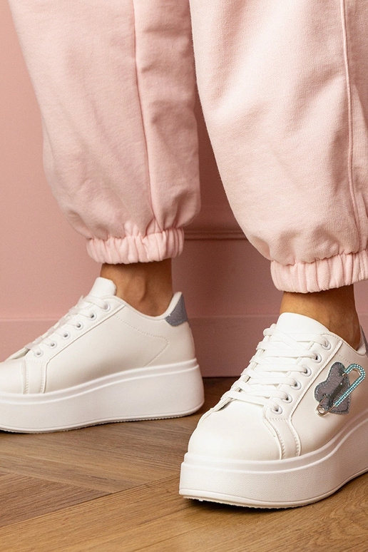 Biele dámske športové tenisky s...