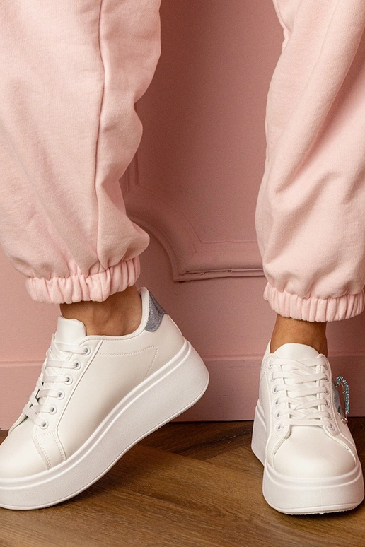 Biele dámske športové tenisky s...