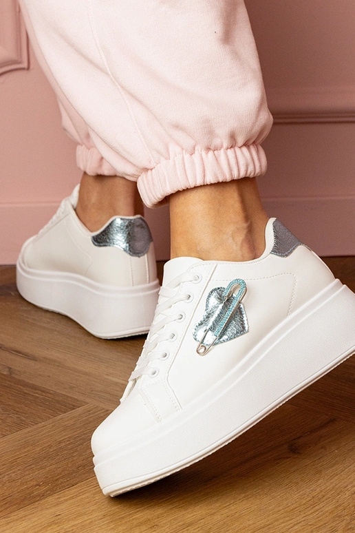 Biele dámske športové tenisky s...