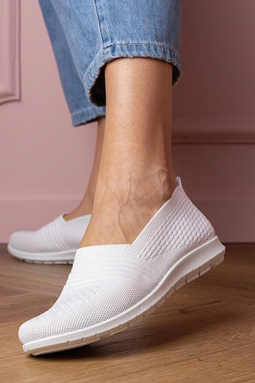 Biele dámske poltopánky Makana