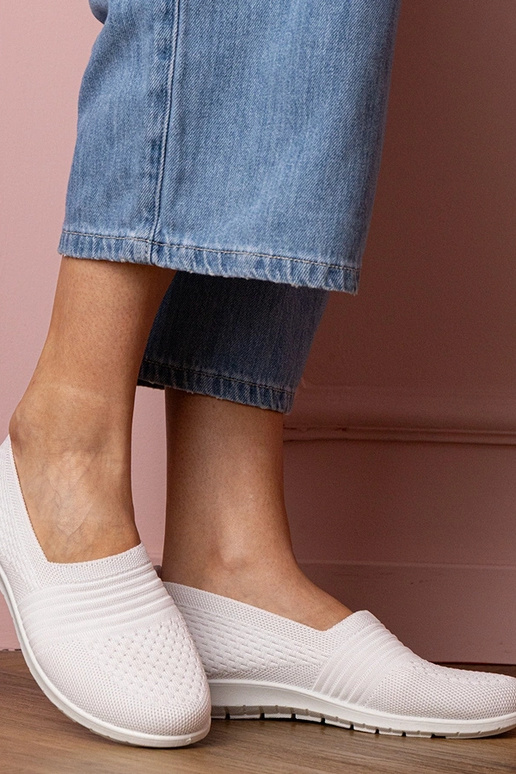 Biele dámske poltopánky Makana