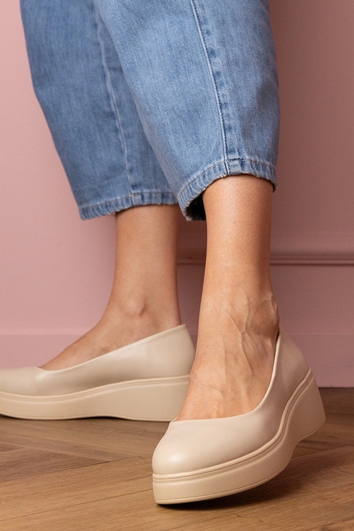 Pieskové dámske poltopánky na...