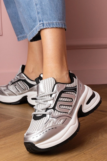 Strieborné dámske tenisky... 2