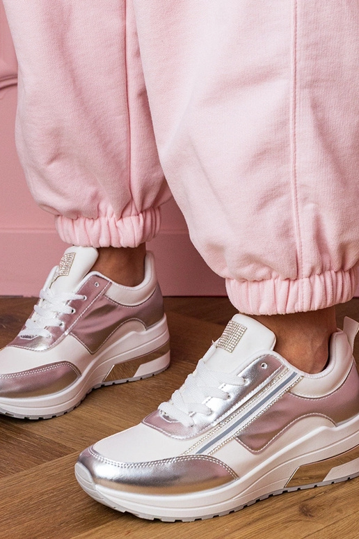 Biele dámske tenisky s kryštálmi a... Biele dámske tenisky s kryštálmi a...