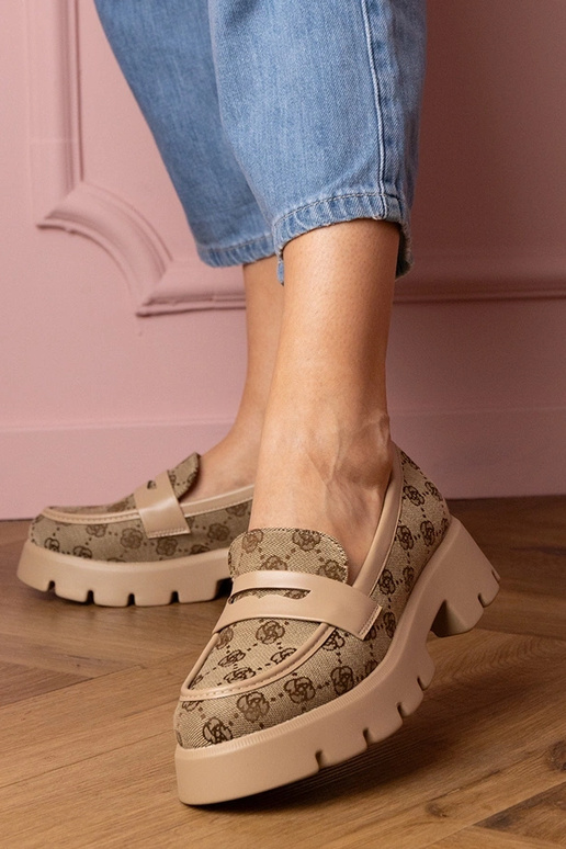 Hnedé dámske mokasíny so vyšívanou...