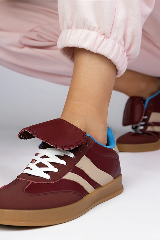 Čerešňové športové dámske topánky,...