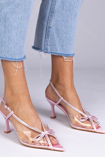 Ružové priesvitné sandále...