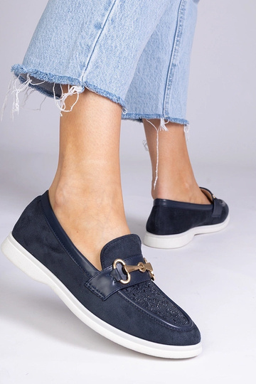 Tmavomodré mokasíny z... 2