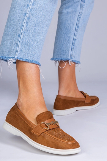 Hnedé mokasíny z umelej... 2