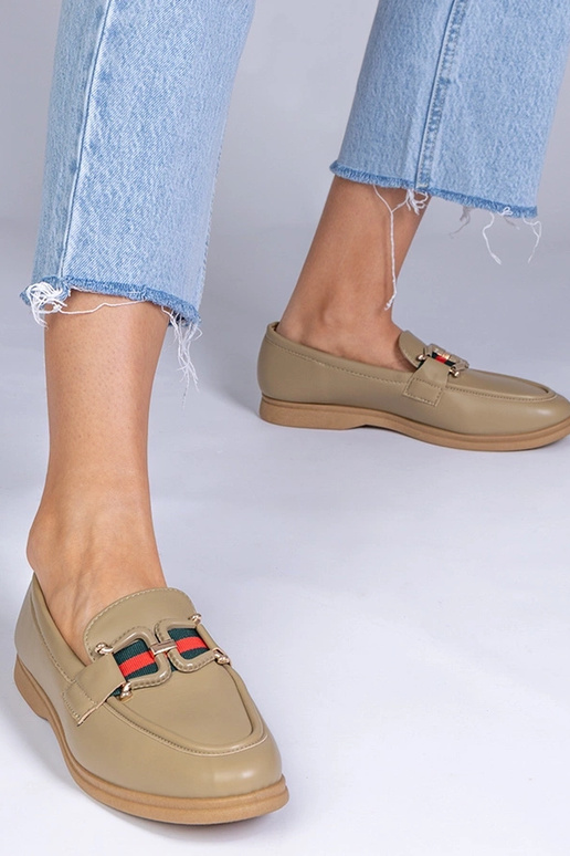 Čierne mokasíny z umelej kože s...