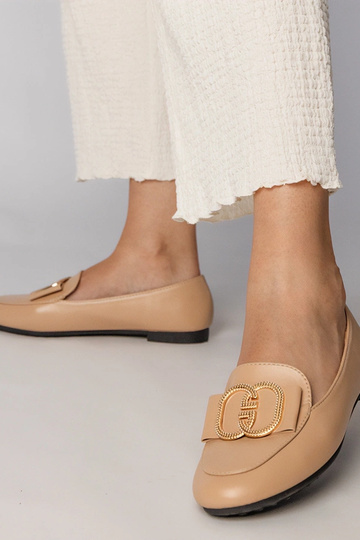 Krémové dámske mokasíny so... 2