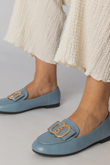 Modré dámske mokasíny so...