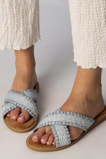 Modré dámske pletené...