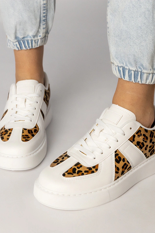 Biele dámske športové topánky s...