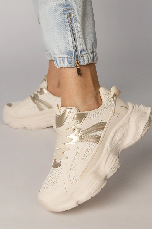 Pieskové dámske športové topánky so...