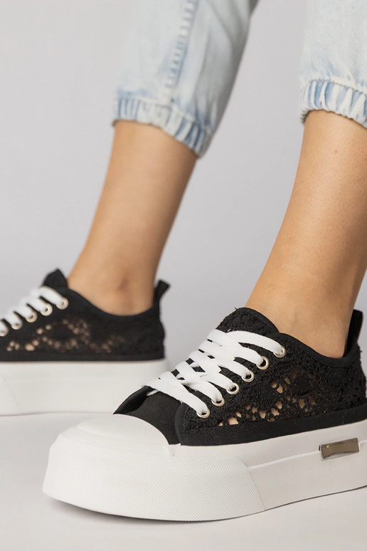 Čierne priedušné dámske športové...