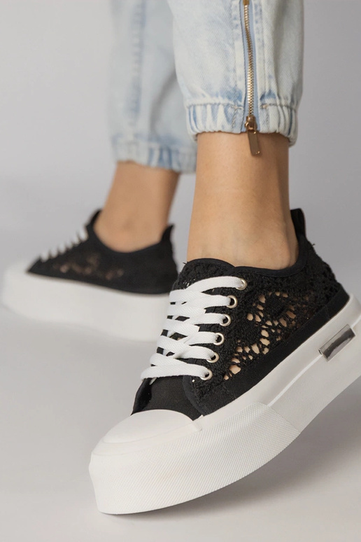 Čierne priedušné dámske športové...