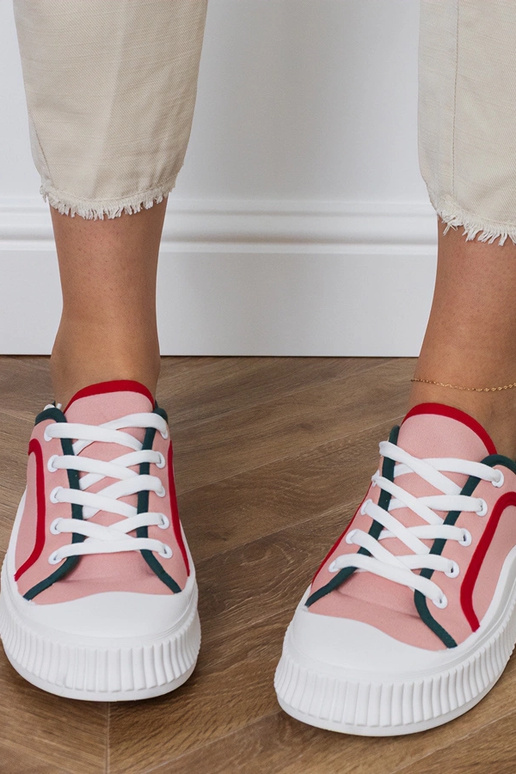 Ružové dámske topánky na platforme,...