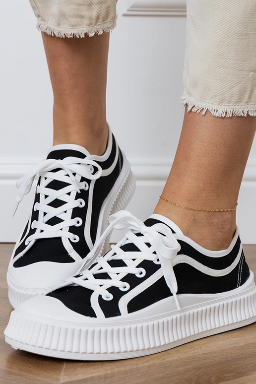 Čierne dámske topánky na platforme,...