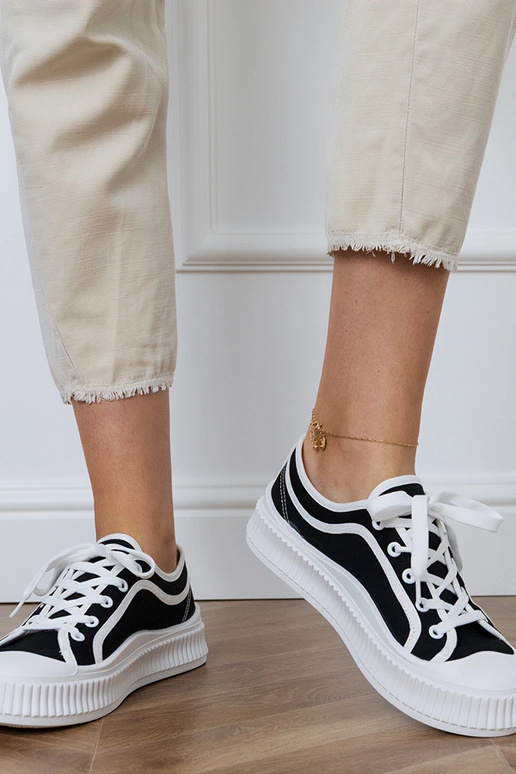 Čierne dámske topánky na platforme,...