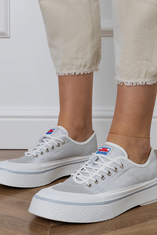 Sivé dámske topánky na platforme,...