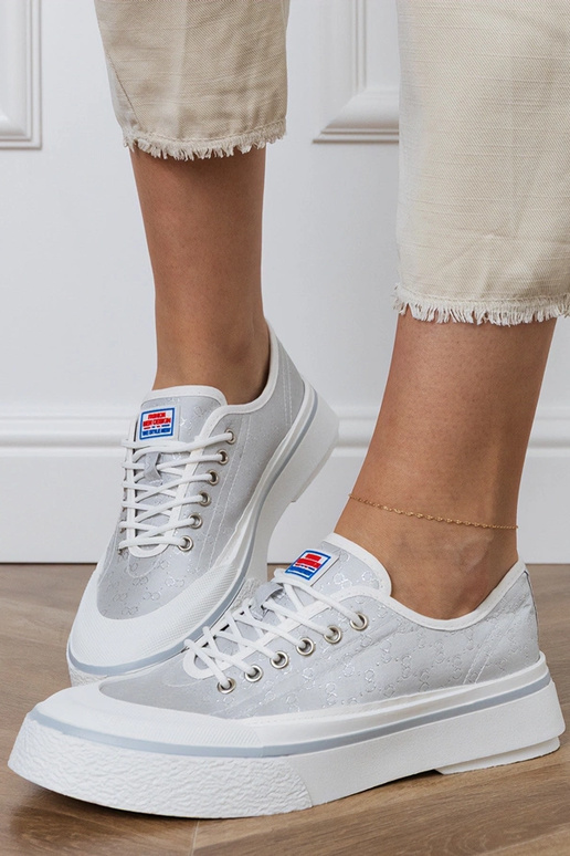 Sivé dámske topánky na platforme,...