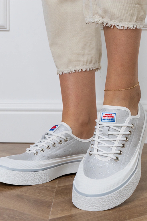 Sivé dámske topánky na platforme,...