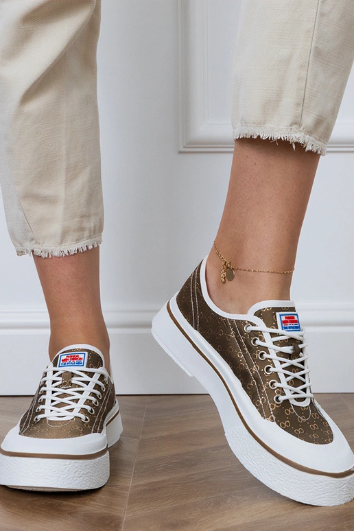 Hnedé dámske topánky na platforme,...