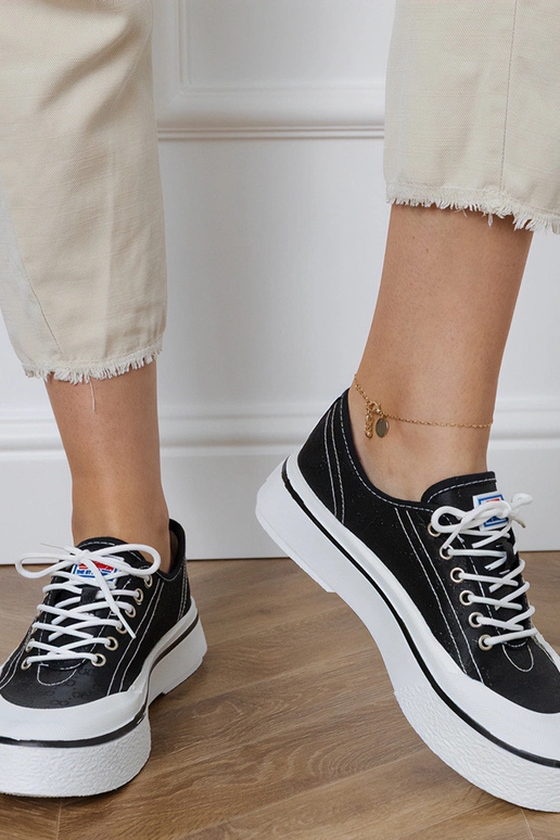 Čierne dámske topánky na platforme,...