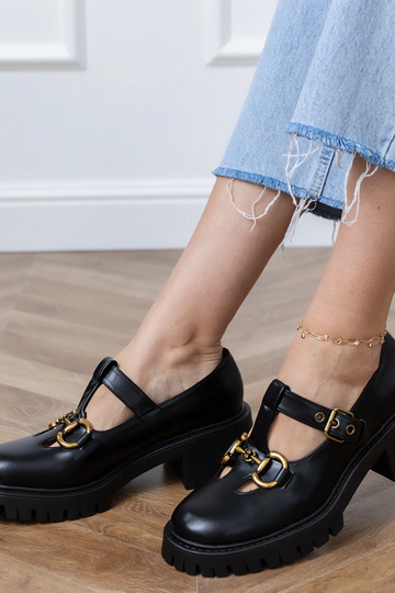 Čierne poltopánky na hrubej... 2