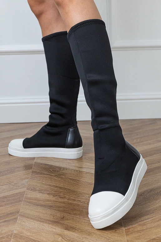 Čierne textilné športové čižmy s...