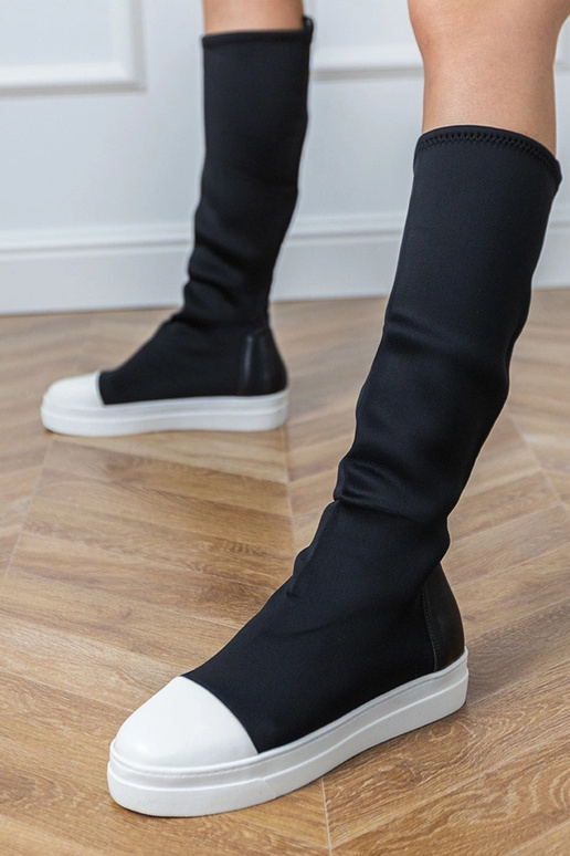 Čierne textilné športové čižmy s...