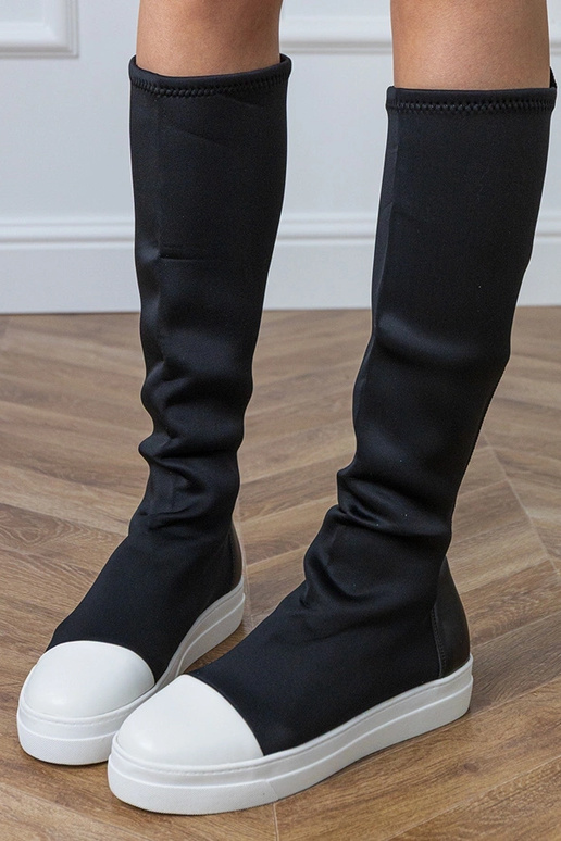 Čierne textilné športové čižmy s...