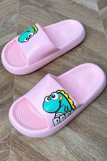 Ružové detské šľapky so...