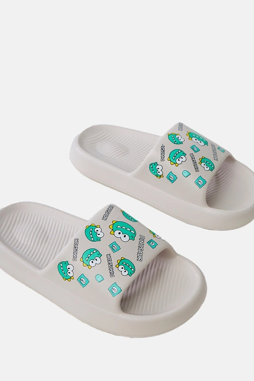 Sivé detské šľapky s motívmi...