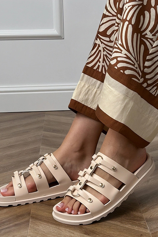 Pieskové rímske šľapky s nitmi Elenois