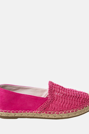 Ružové čipkované espadrilky na platforme Plevis