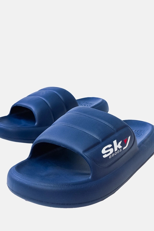 Tmavomodré pánske gumové šľapky Torwald