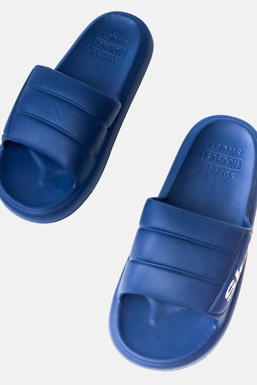 Tmavomodré pánske gumové šľapky Torwald