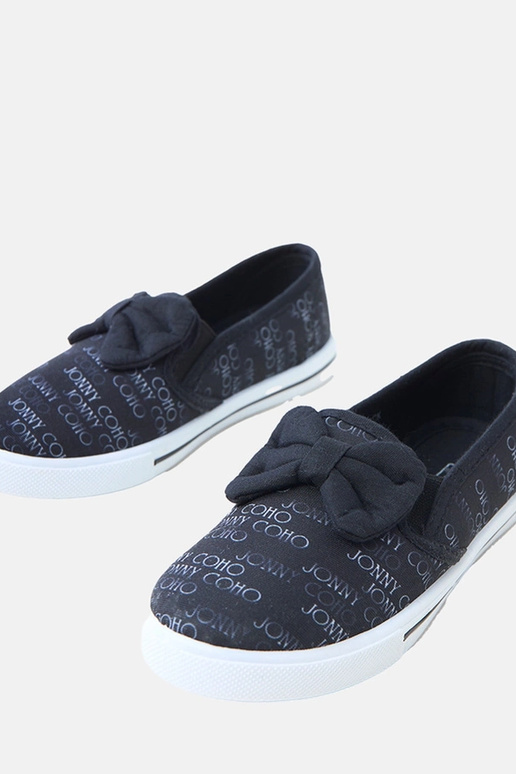 Čierne detské tenisky s mašličkou Missi