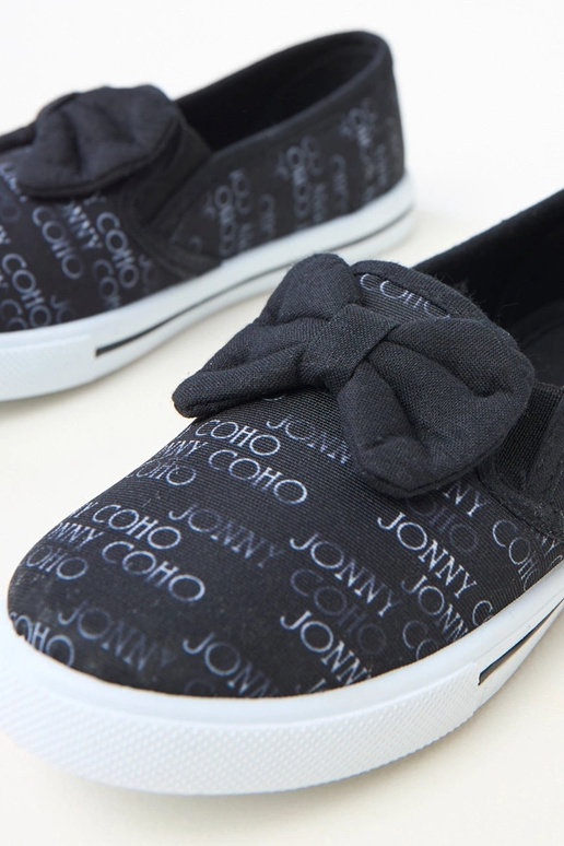 Čierne detské tenisky s mašličkou Missi