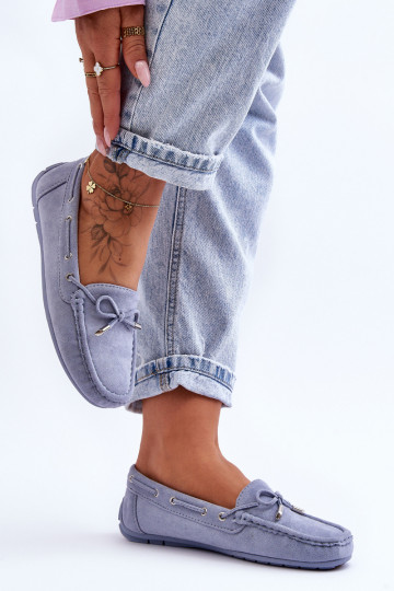 Elegantné semišové mokasíny Modrá Si Passione